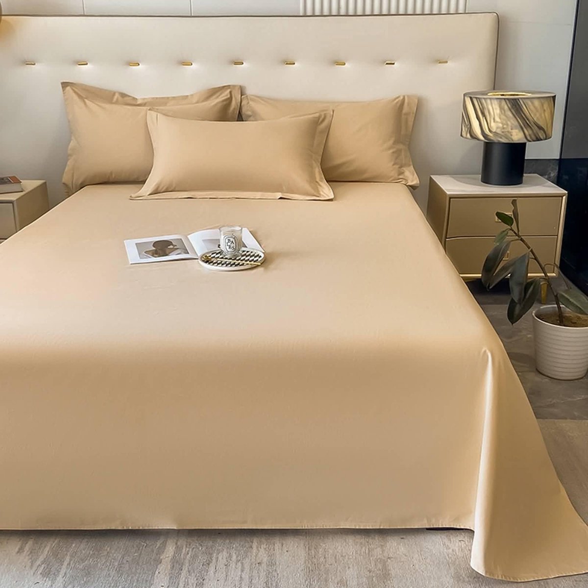 Bedlaken 245 x 245 cm - Katoen, Effen