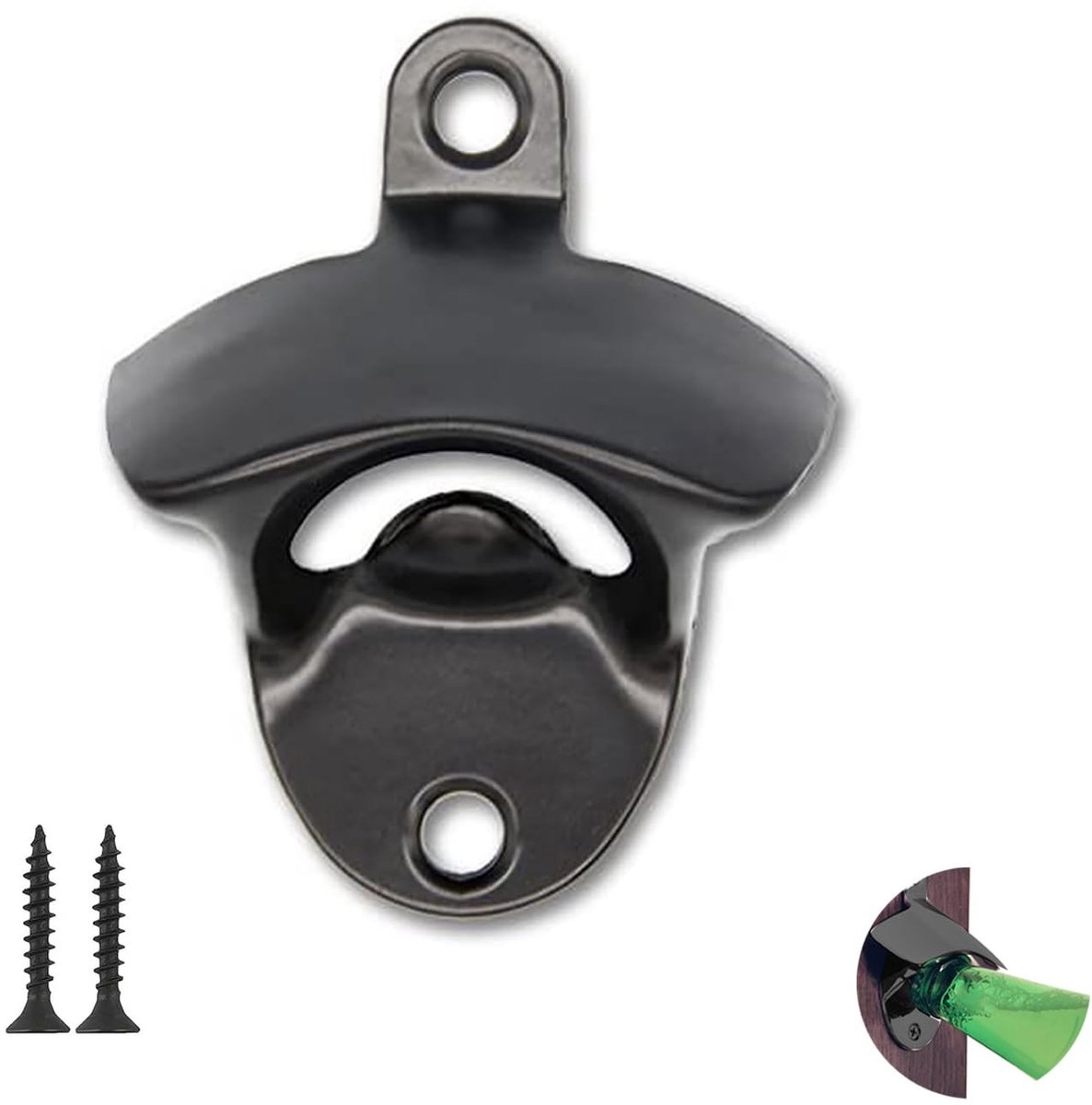 Muurflesopener - Zwart voor Bar en Keuken