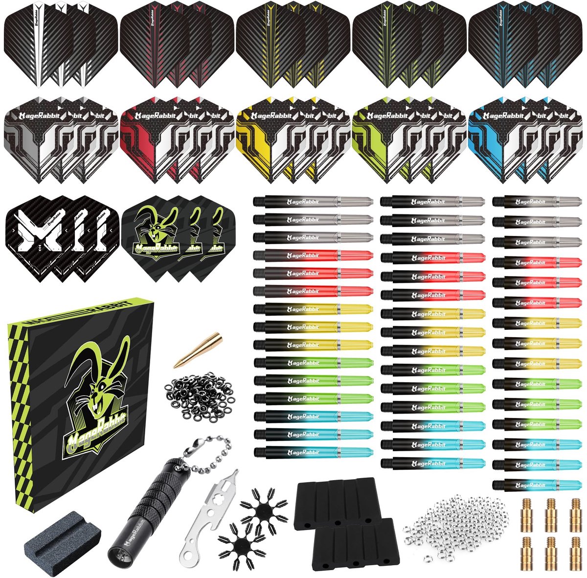 Dartaccessoires Set - 36 Flights en 45 Shafts