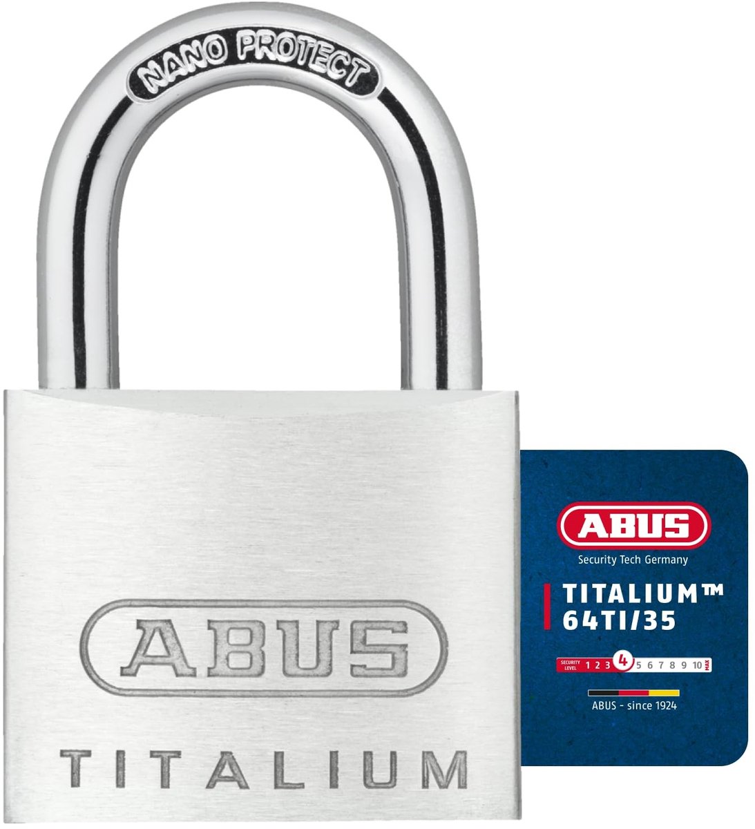 Padlock Titalium - 64TI/35 - Aluminium met geharde stalen beugel