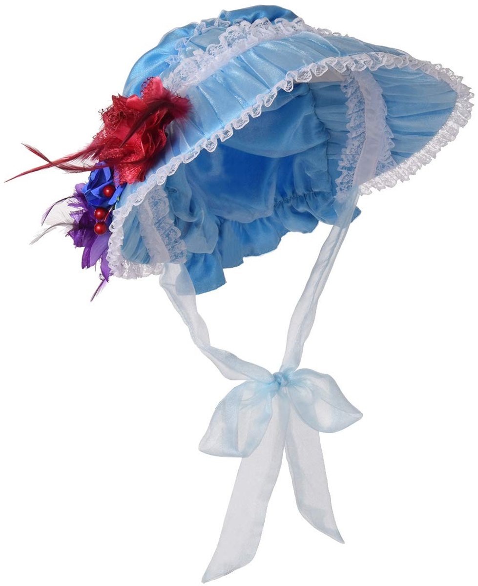 Oversized Bonnet voor Vrouwen - 19e Eeuws Stijl - Blauw