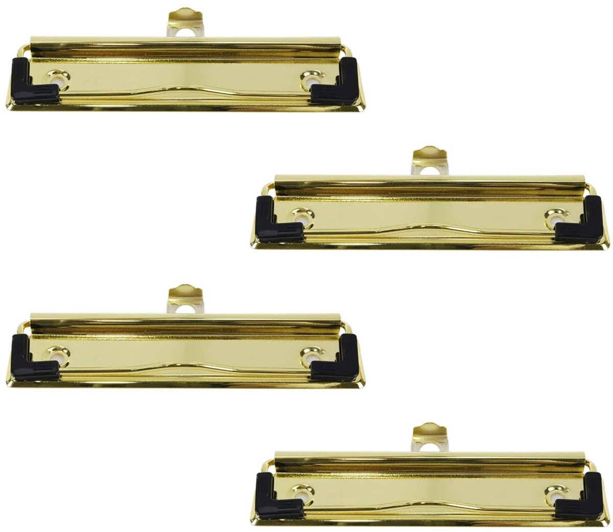 Clipboard Clips - 4 Stuks Met Rubber Grip - Goud