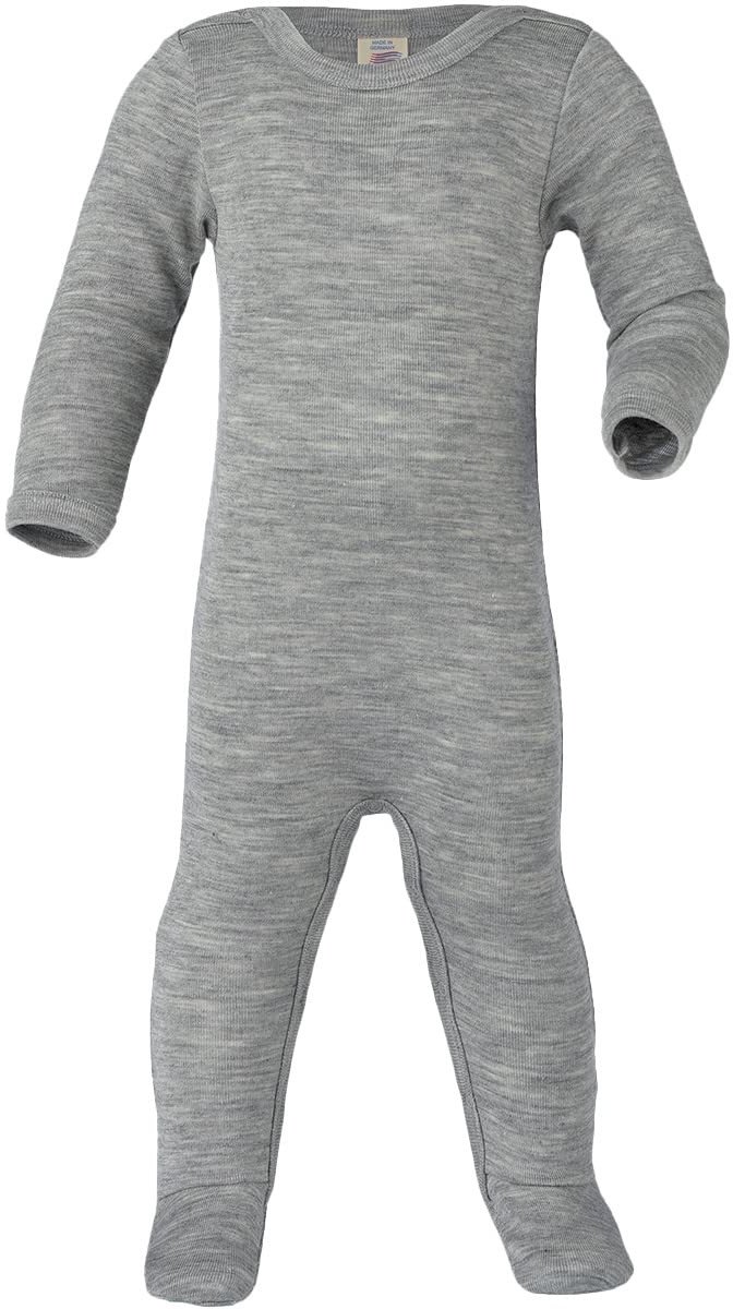 Babyslaapoverall van Merino Wol - Lichtgrijs Gemêleerd 62/68 cm