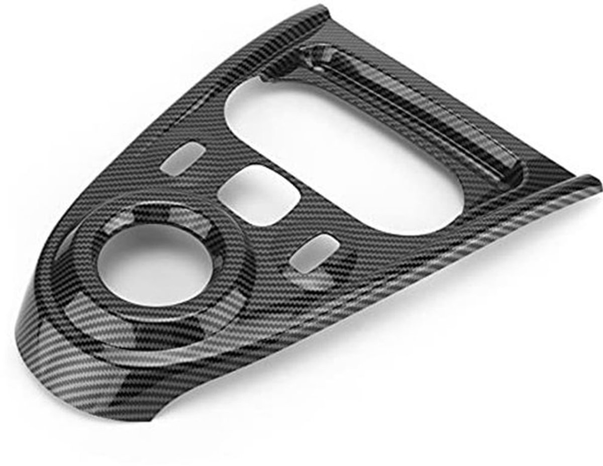 Interieur Decoratie Cover Accessoires, LHD Koolstofvezel Stijl Versnellingspook Panel Cover Versieringen Vervanging voor Smart Fortwo/Forfour 453 2015-2021