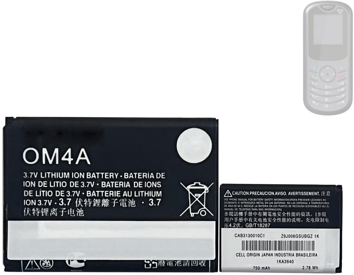 Vervangbare Lithium Polymer Batterij - Compatibel met Moto