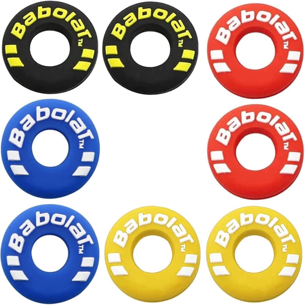 Tennis Racket Demper Set van 8 Stuks met Schokabsorberende Functie voor Tennis en Squash, Duurzaam en Stijlvol Accessoire voor Verbeterde Spelervaring