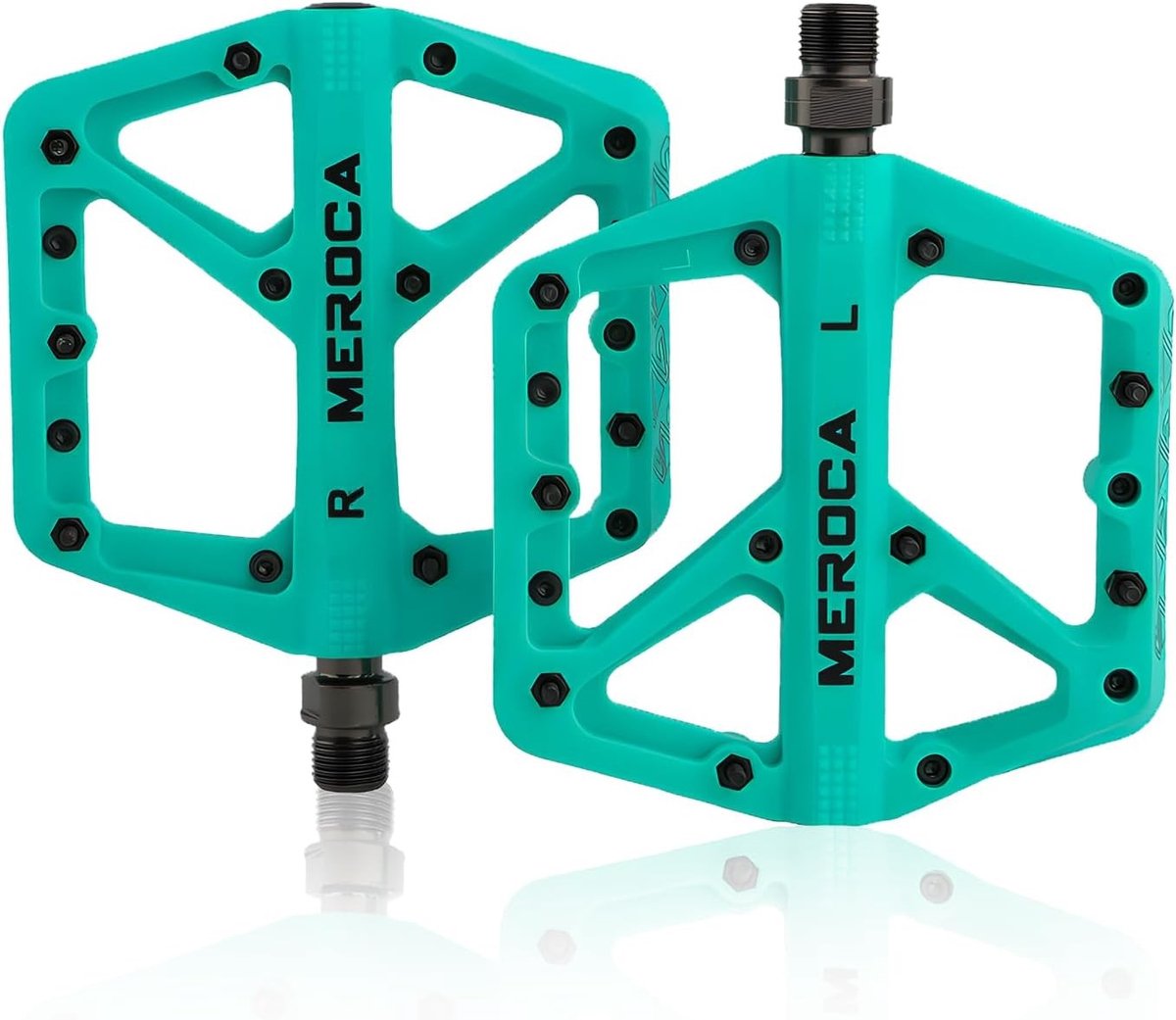 Lichte en brede platte mountainbike pedalen met antislip en dubbele zijden, ideaal voor optimale grip en prestaties