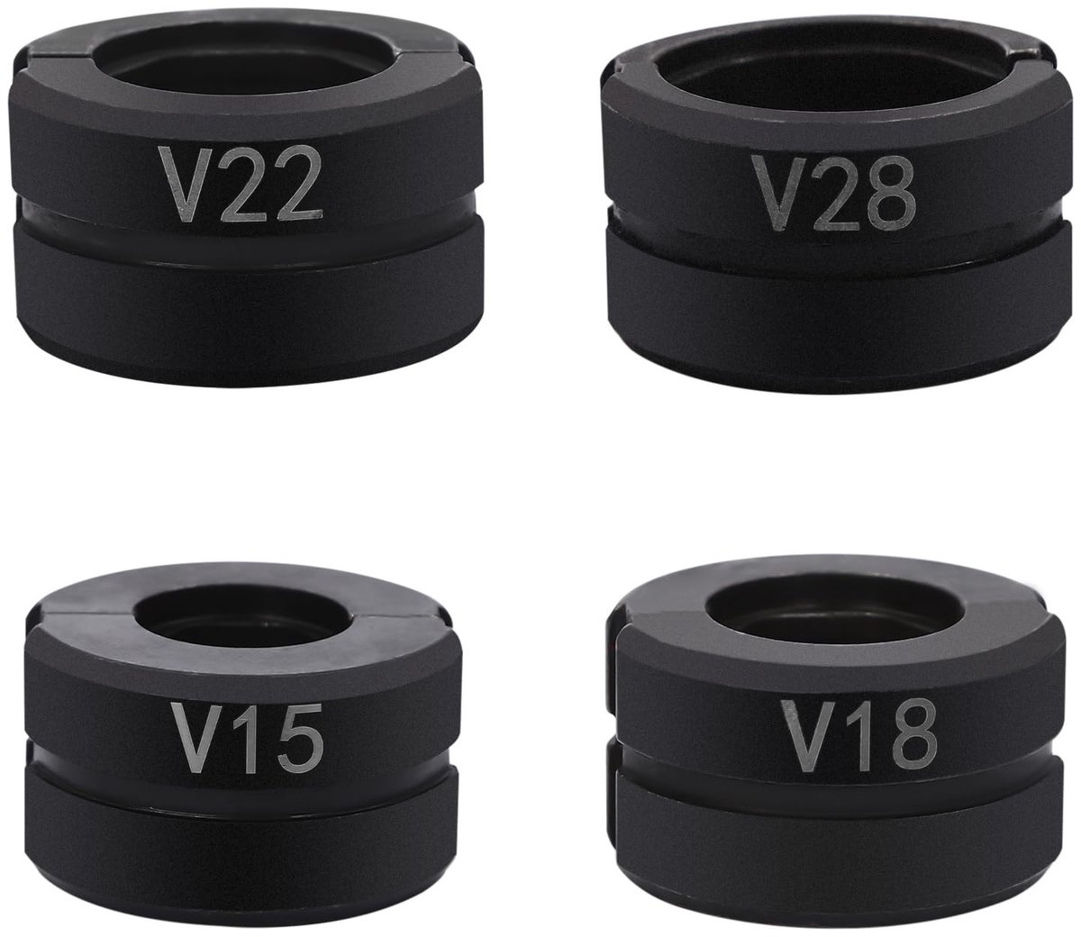 Persbekken V15~V28 - Inzetstuk voor 15-28 mm - Zwart