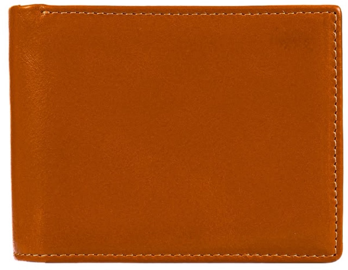 Lykke SOHO Herenportemonnee Echt Leer – Klassieke Bifold Portemonnee – Pasjesvakken, ID-venster en Geldvakken- Russet Bruin