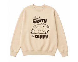Capibara Sweater – Don't Worry Be Cappy – Uniseks Trui – Grappige Capybara Sweater – Cadeau voor Dierenliefhebber