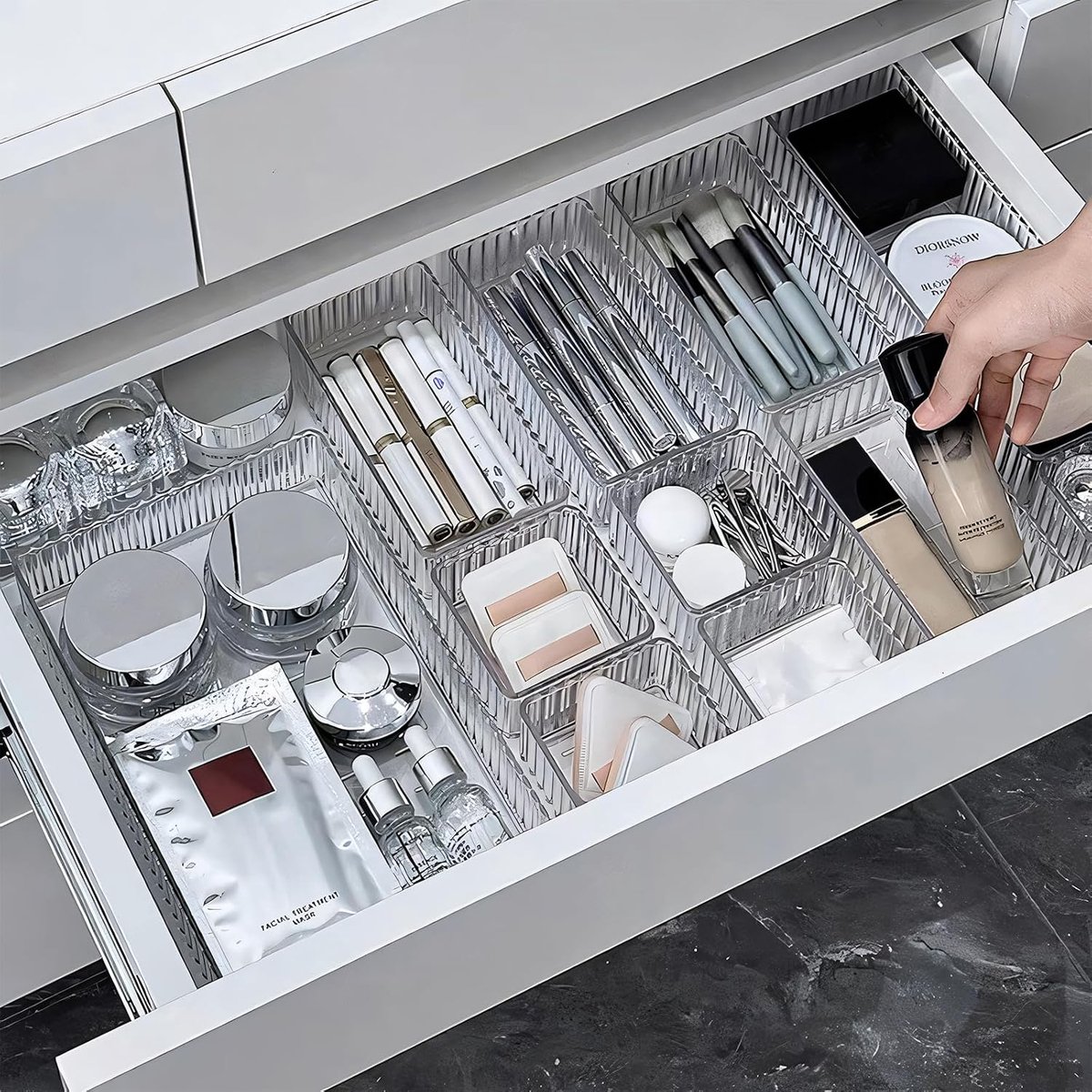 Ladeorganizer Set van 6 - 5 Verschillende Formaten - Make-up & Cosmetica Organizer - Transparant