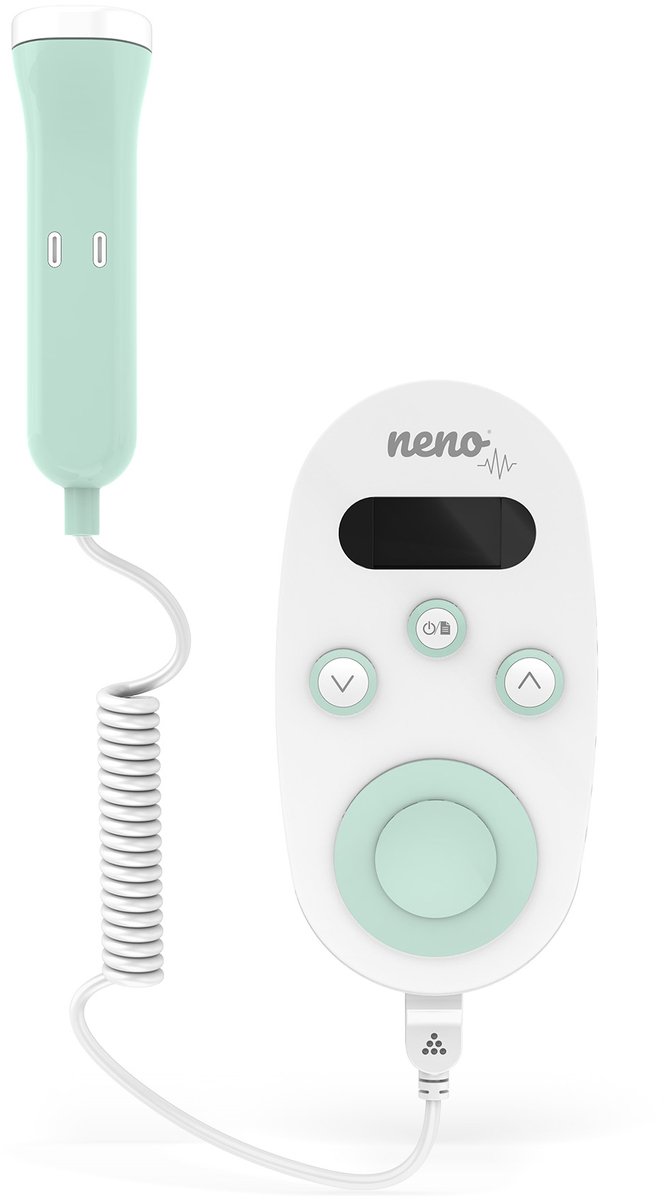 Neno Sereno Fetal Doppler – Baby Hartslagmeter vanaf 12 Weken – Foetale Hartslagmeter met OLED Display – Ultrasoon Doppler 2 MHz