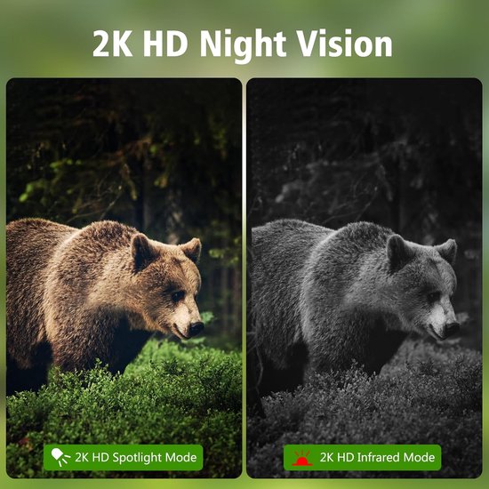 4G Buiten Camera - Bewakingscamera Zonne-energie - Beveiliging Huis - Zonder Internet - 4 MP - Zwart — afbeelding 4