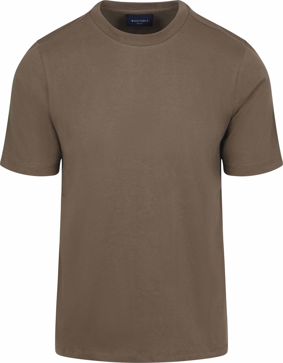 Suitable Respect T-shirt Tim Lichtbruin - Maat 3XL - Heren - Casual T-shirts