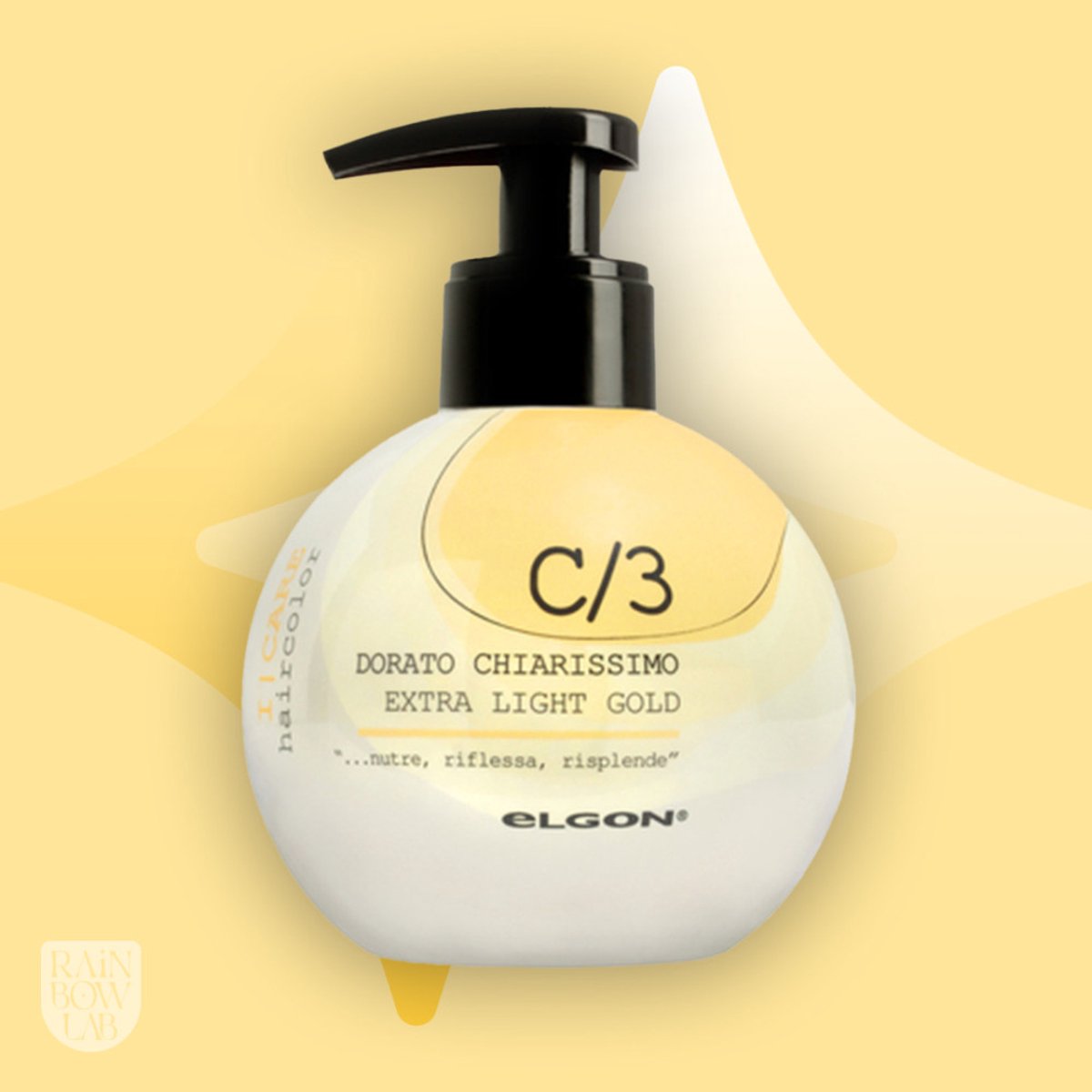 Elgon ICare C/3 Extra Light Gold 200ml - Matsu Kleurconditioner - 200 ml - Zonder Ammoniak - Dermatologisch Getest - Citrusgeur - Voor Geverfd En Natuurlijk Haar