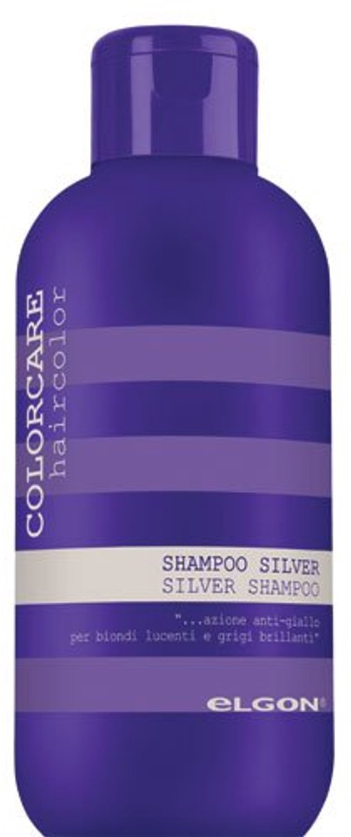 Elgon Colorcare Silver Shampoo 300 ml - Zilvershampoo - Voor Blond En Grijs Haar - Anti Geelstich - Met Paarse Pigmenten