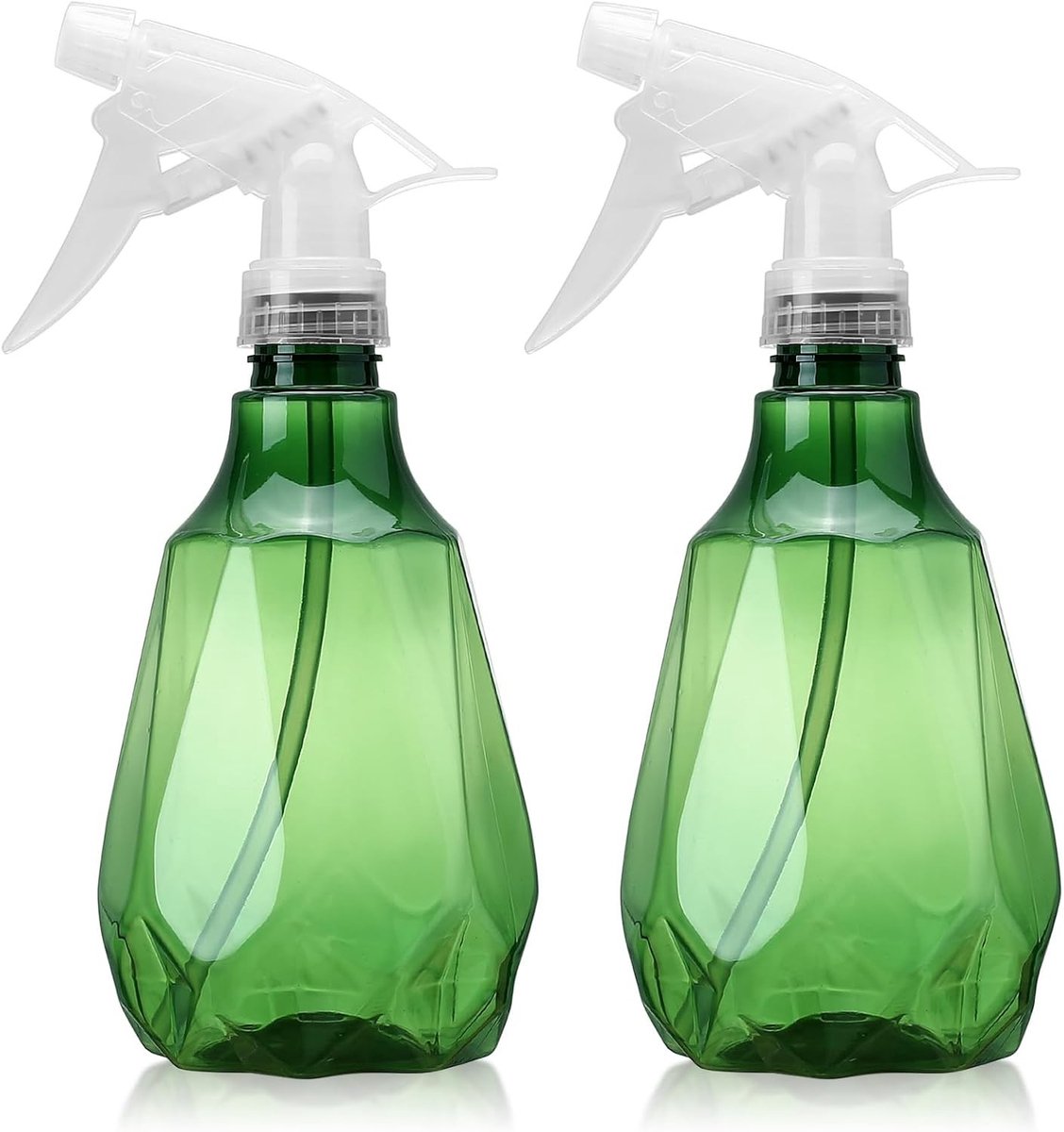 2 stuks 500 ml waterspuitflessen, lege fijne nevel plantenspuitflessen voor reiniging tuinieren thuis keuken haarplantensproeier meneerflessen, met verstelbare sproeiers, herbruikbaar en