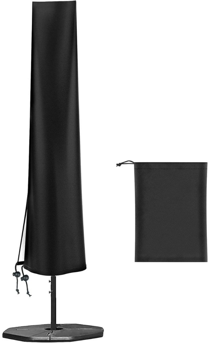 LNMsolutions® Parasolhoes - Parasolhoes Waterdicht - Beschermhoes voor Zweefparasol - Zwart - 175cm × 50cm × 30cm