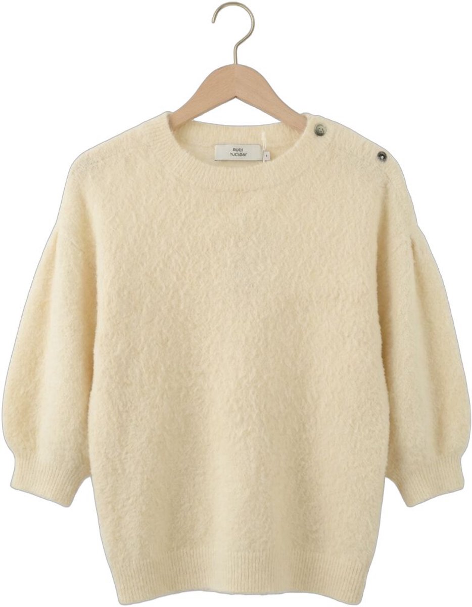 Ruby Tuesday Varri Truien & vesten Dames - Sweater - Hoodie - Vest- Creme - Maat 40