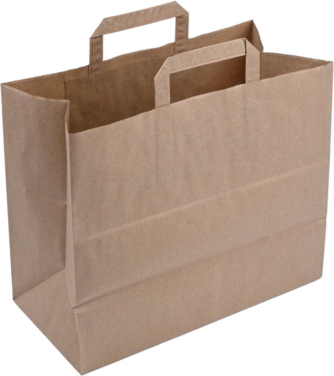 Papieren tassen groot kraft 32x16x26 250 stuks