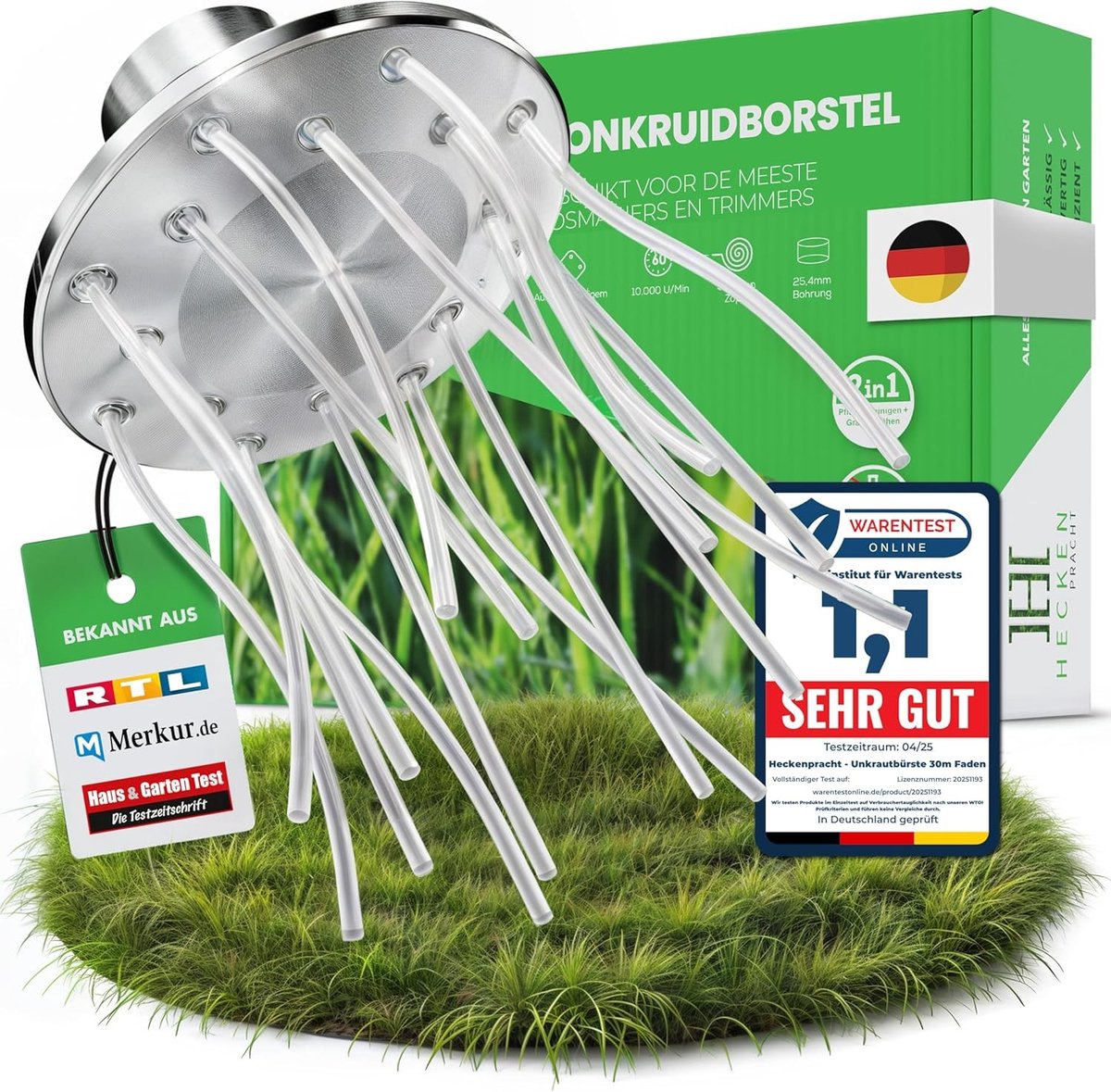 Onkruidborstel voor Bosmaaier - 25,4 mm - Professionele Nylon Draad - Voor Effectieve Onkruidverwijdering