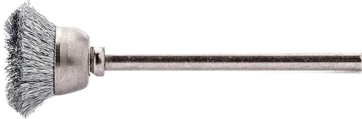 Miniatuurkomborstel rvs gegolfd 15x0,1mm Lessmann