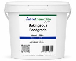 Online chemicalien - Baking Soda - Foodgrade - 1.25 kg - Voor Bakken En Koken - Natriumbicarbonaat