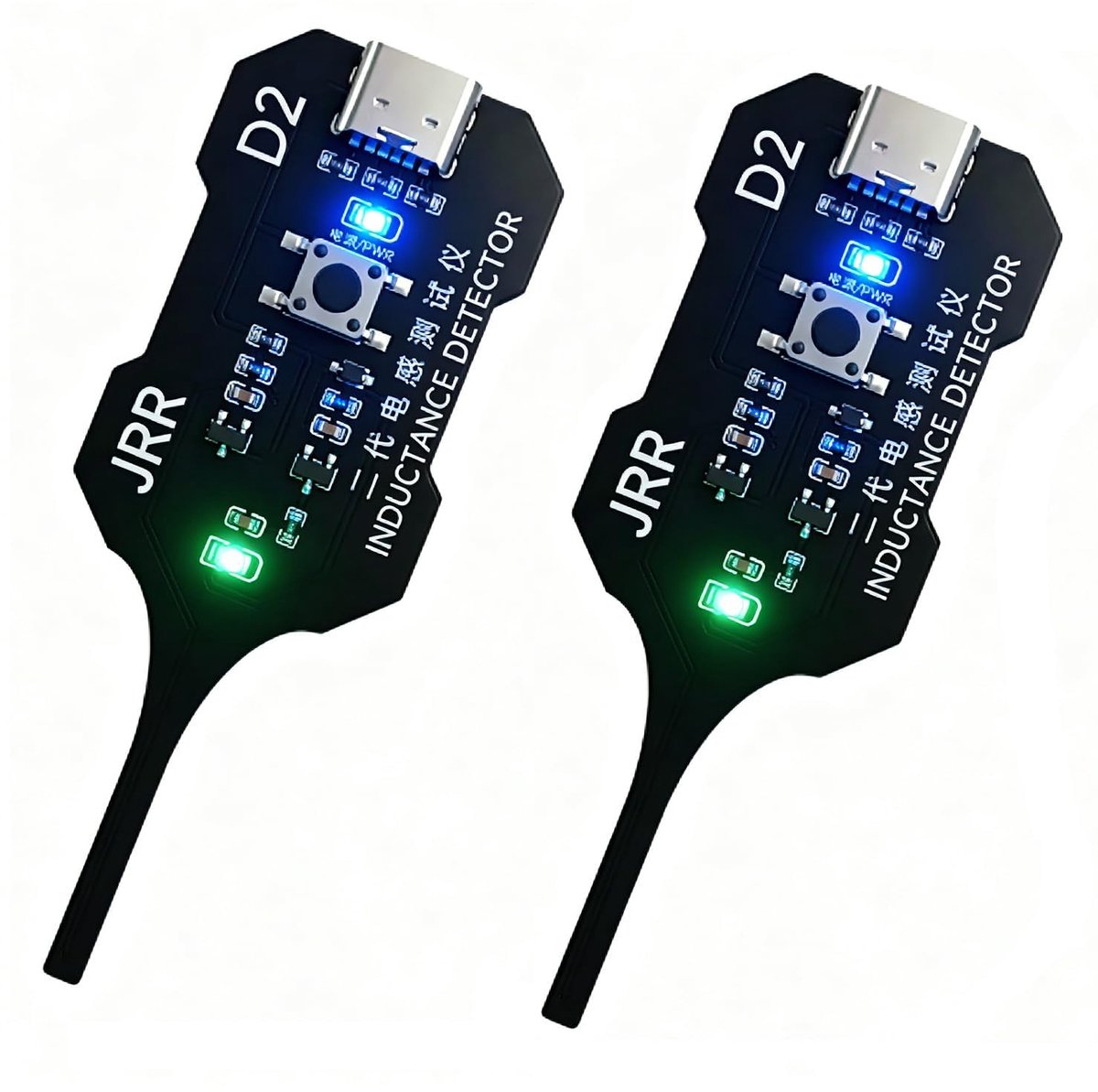KZQ 2 Stuks Inductie Meter - Hoog Precisie Spoel Testapparaat - Diagnostisch Reparatie Gereedschap - Voor Mobiele Telefoons en Elektronica - Zwart