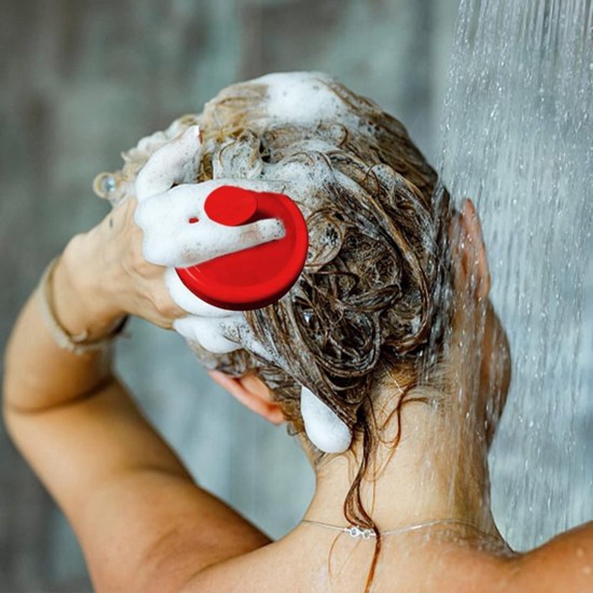 Hoofdhuid Massager Shampoo Borstel - Zachte Haren - Haarverzorging - Hoofd Ontspanning - Flexibele Siliconen Haren - Geschikt voor Alle Haartypes - Blauw