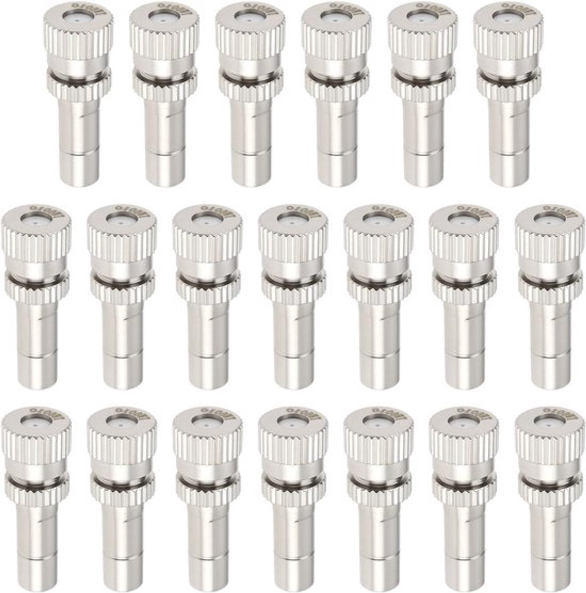 Tuin Verstuivers - Water Besproeiing - Tuinieren - 20 stuks 6 mm Quick-Connect staart met 0,6 mm gatverstuivingsproeier geschikt voor tuinen, kassen, buitenkoeling.