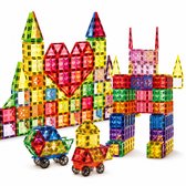 Five Stars® Magnetic Tiles 400 Pièces – Instructions de Construction Incluses – Jouets de Carreaux Magnétiques – Jouets de Construction Magnétiques – Éducatif Montessori – Blocs de Construction – Magna Tiles - Cadeau pour Garçons & Filles