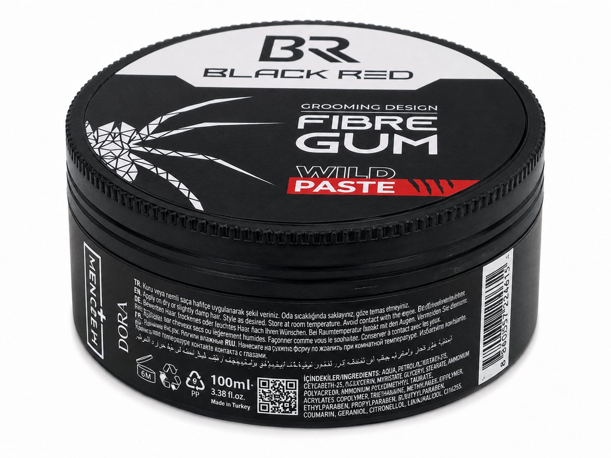 Black Red Fibre Gum Wild Paste – Haarwax & Styling Paste – Medium Hold – 100 ml