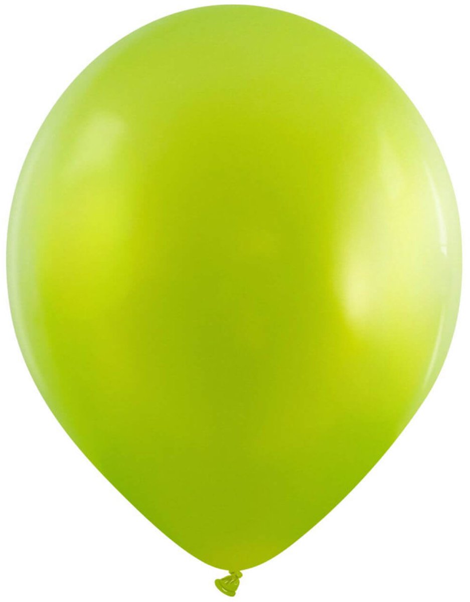 Latex Ballon Lime Green / Citron Vert Metallic 28 cm (11") – ±100x ***** PRO Cattex
