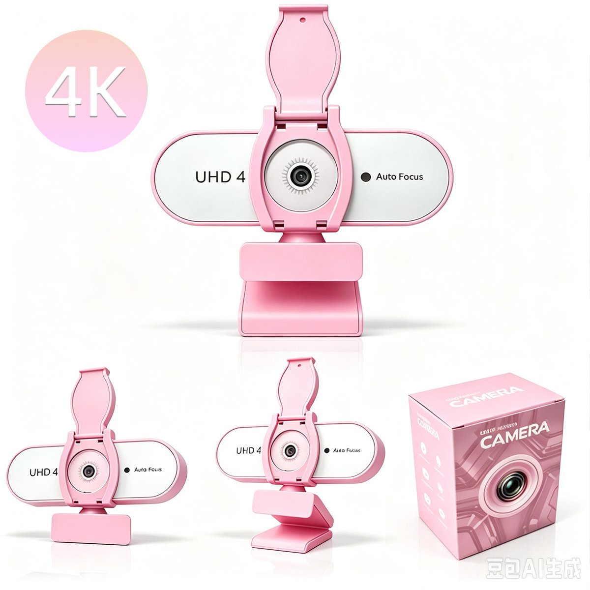 4K Webcam met Autofocus en Microfoon – USB Webcam met Privacy Cover – 3840×2160 – Plug & Play – Groothoek Webcam voor PC, Laptop, Windows en Mac
