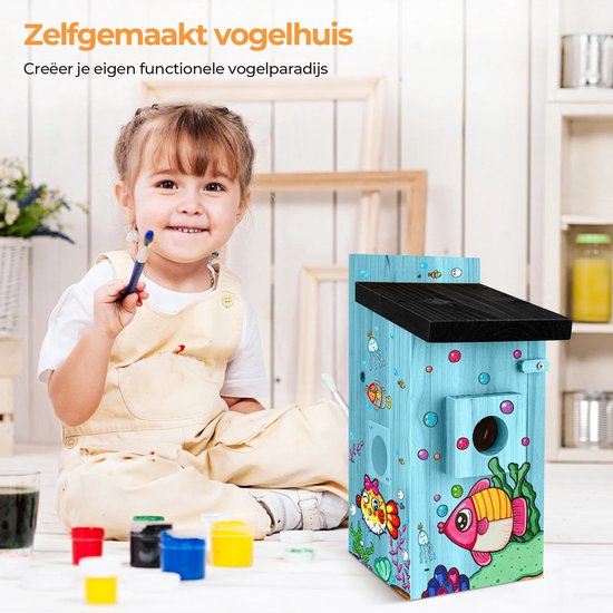 Archi Slim Vogelhuisje met 5MP Camera - Beveiliging - Bewegingsdetectie & Nachtzicht - Live Beelden via App - Massief Grenenhout — afbeelding 5