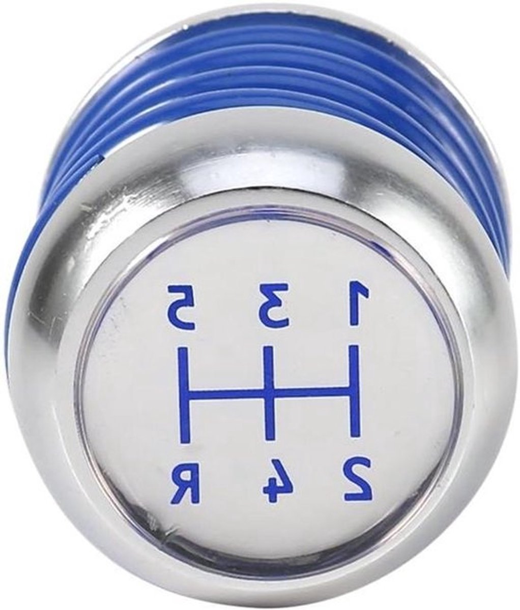 Schakelpookknop - Handmatige Pook - Auto Rijervaring - Veelzijdige Adapter - 5 Versnellingen - Blauw