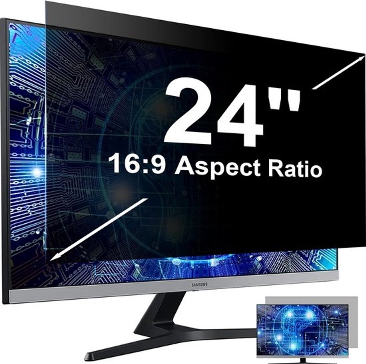 Privacyfilter 24 Inch voor Laptop en PC Monitor - Anti Spionage Beeldschermfilter 16:9