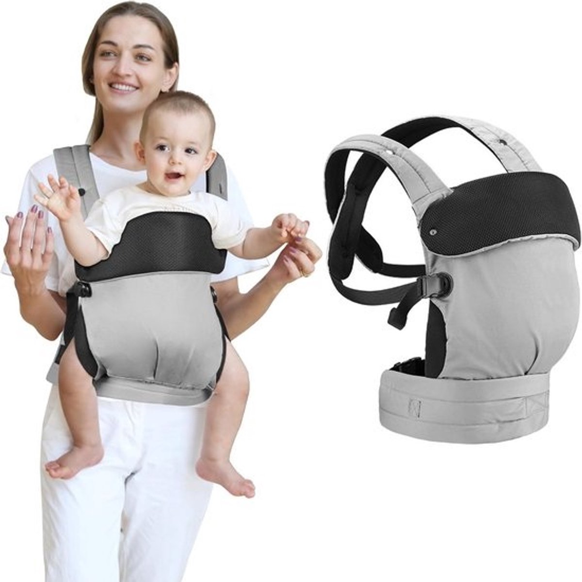 Ergonomische Draagzak voor Baby's met Verstelbare Banden - Voor en Rug