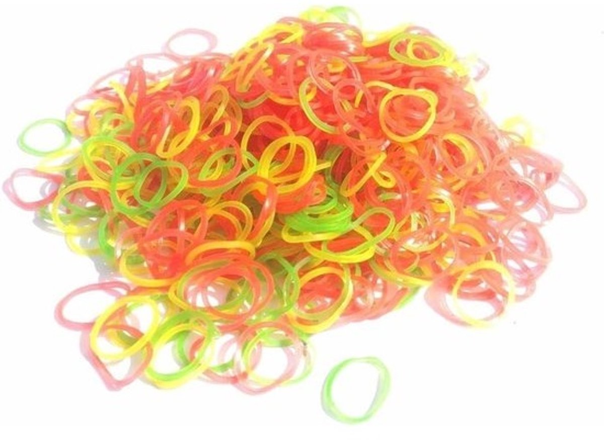 Grote bundel elastiekjes diverse kleuren 2 inch 250 gram supersterk natuurlijk rubber