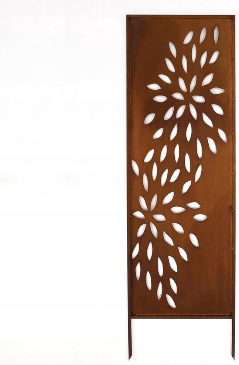 Metalen Tuinscherm met Roestlook - Tuin Privacy Scherm 160x50 cm - Decoratieve Roestbescherming