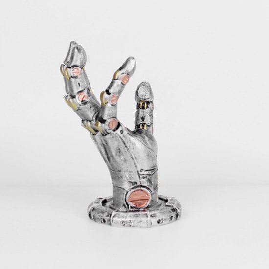 Futuristische Gaming Standaard voor Koptelefoon en Controller - Cyberpunk Robot Arm Desk Organizer — afbeelding 3