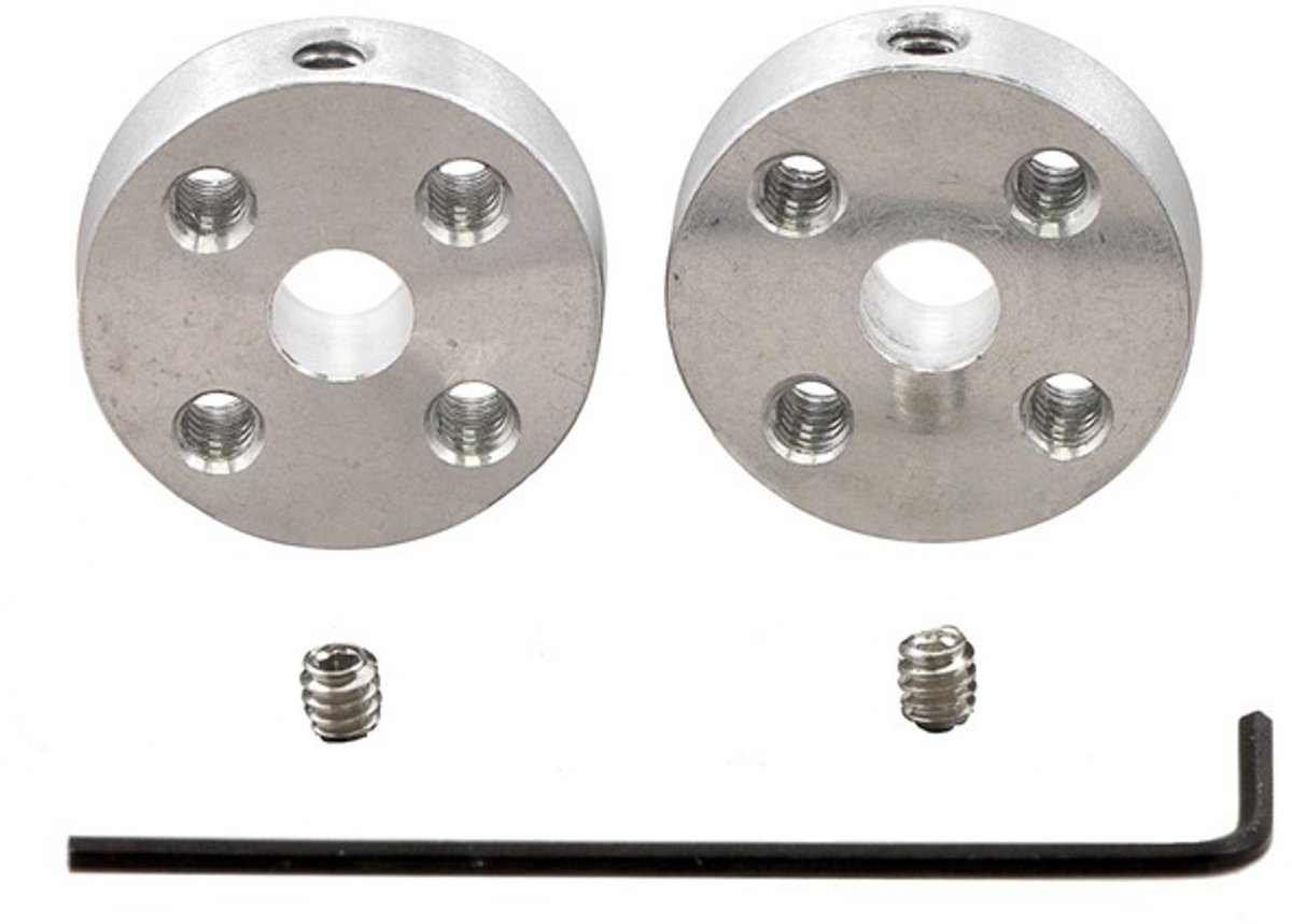 aluminium montagehub voor 5 mm as, 4-40 gaten (2-pack) Pololu 1203