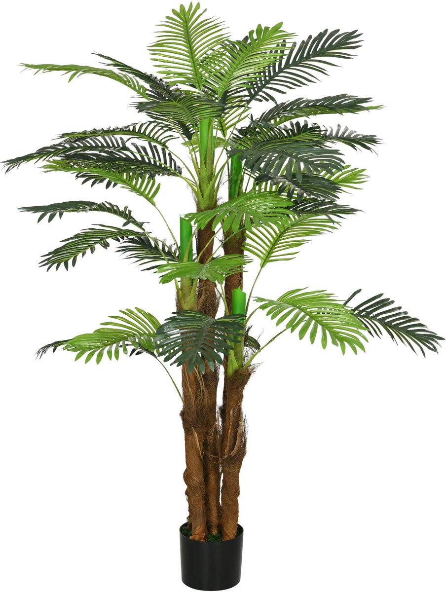 Artificial Palm, 160 cm Artificial Plant with 36 Branches, Indoor Plant, Artificial Tree, Plant Decoration for Indoor and Outdoor, Green | Kunstplant, kunstplanten, kunstplanten zien eruit als echt, kamerplant, woonkamer, kantoor, balkon, decoratie