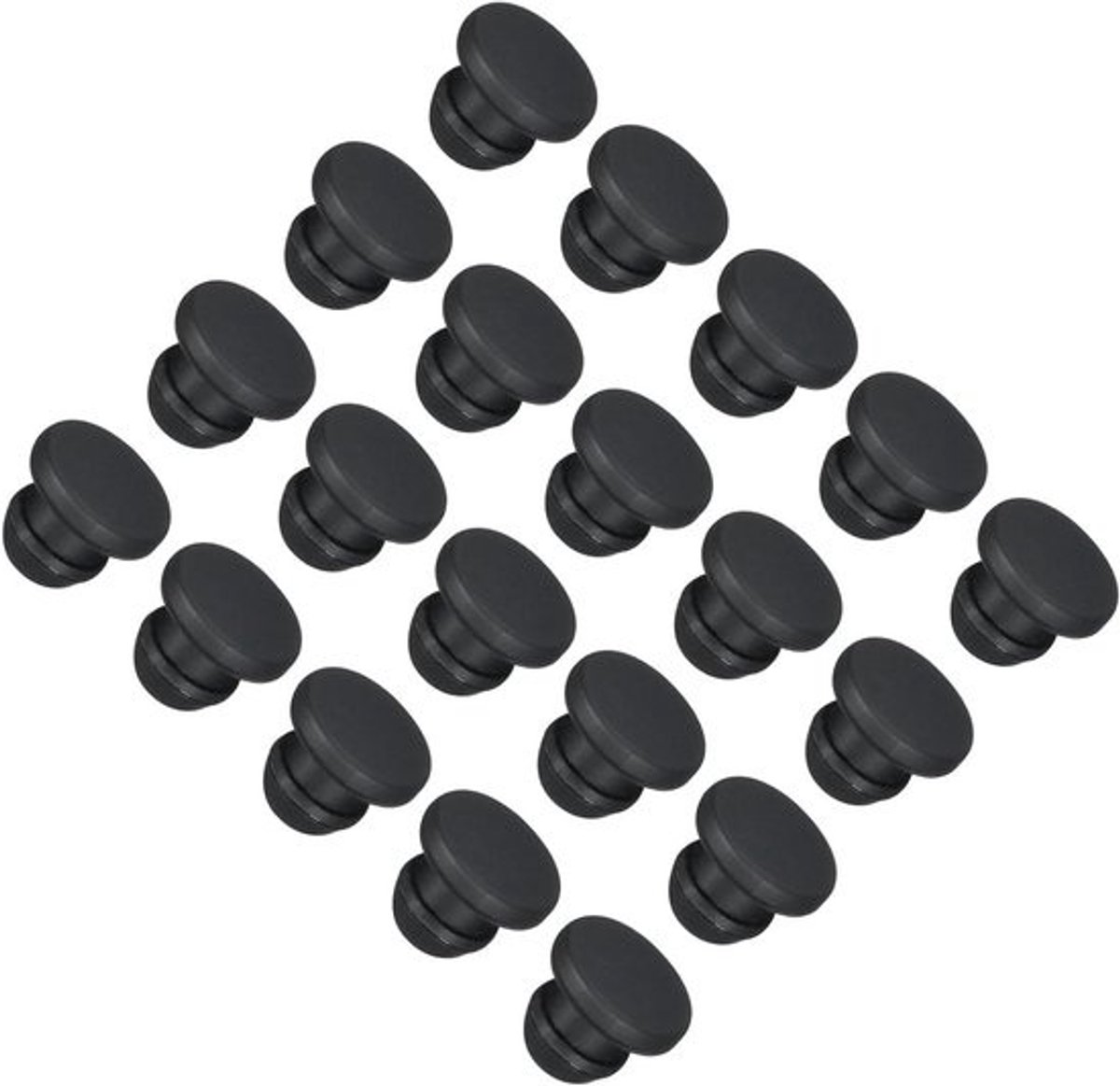 Siliconen Klikbare Stoppen - Gatstoppers Rubberen Paneel - Gaten Afdichten - Verzonken Type - 55 mm - Zwart