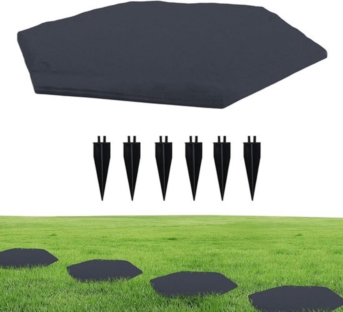 Stapstenen voor de tuin, vloerdecoratie voor landschapsarchitectuur, tegels met haringen voor, tuin, achtertuin, zwembad, park, buitenruimtes