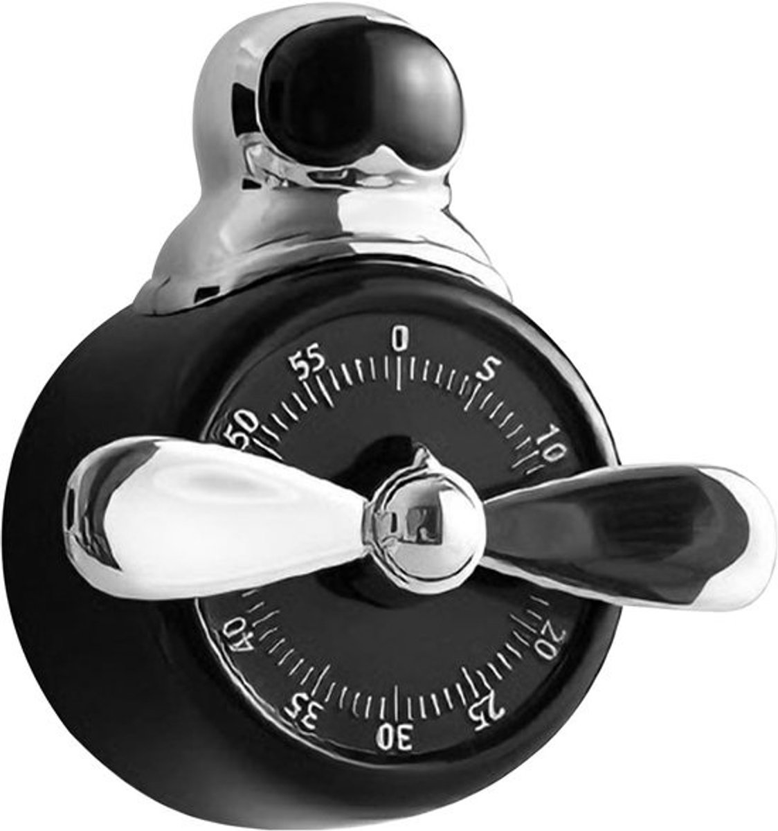 Mechanische Kooktimer - Batterijvrije Timer - Efficiënt Tijdmanagement - Sterke Magneet - 10 x 10 cm - Wit