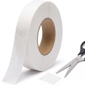 Luft Strijkband - 60 meter - 2 cm breed - Waterproof - Zoomband - Instrijkbaar - Gordijnband - Kantenband - Plooiband - Vlieseline - Opstrijkbaar