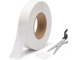 Luft Strijkband - 60 meter - 2 cm breed - Waterproof - Zoomband - Instrijkbaar - Gordijnband - Kantenband - Plooiband - Vlieseline - Opstrijkbaar