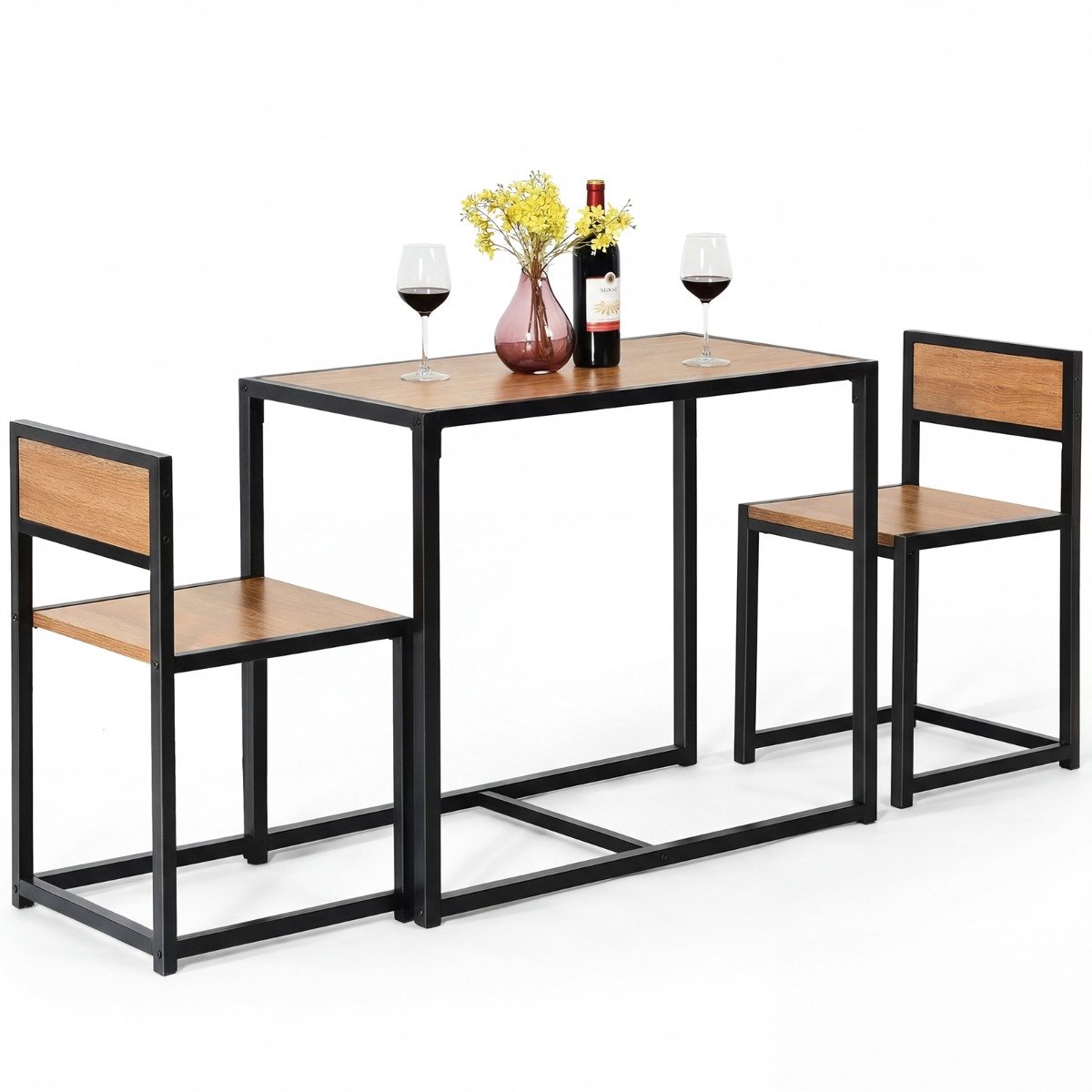 SureDeal® - Eettafel - Keukentafel - Stoelen - Personen Kleine Keukentafel - Woonkamer Keuken Balkon - 90x47x76 cm - Naturel