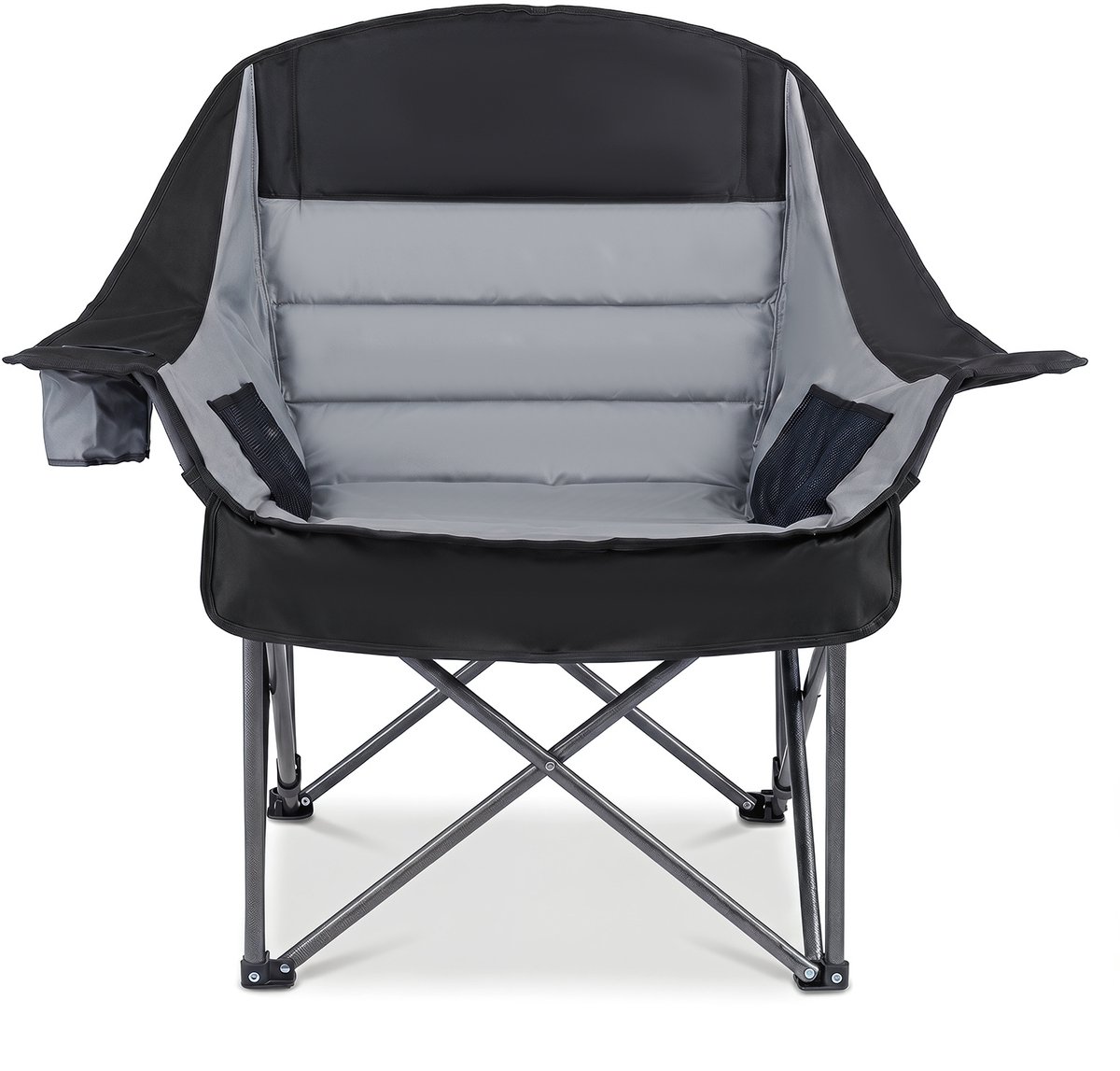SureDeal® - Tuinmeubel - Opvouwbare Campingstoel - Kussen Inklapbare Stoel - Bekerhouder Netzakken - Tas - 72x104x93 cm - Blauw